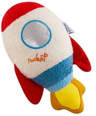 Xshelley 35 cm Rocket Shape Plush toys Pillow, Rocket Ship Stuffed Plush doll,Living Room Sofa Bedroom Decorative Children's birthday gift