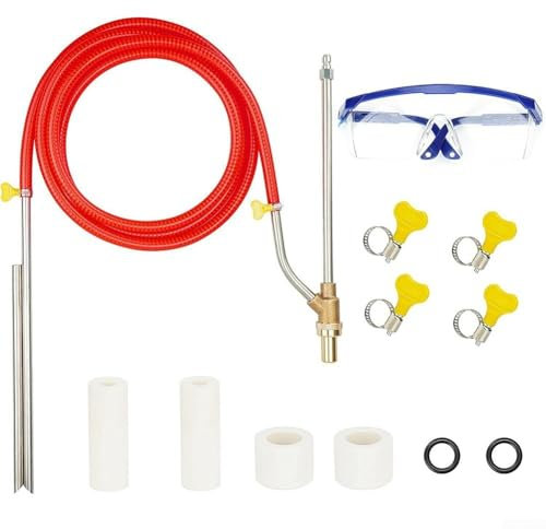Dispositivo di sabbiatura ad alta pressione per idropulitrice con kit di sabbiatura abrasiva antipolvere 5000 PSI struttura in metallo con tubo da 3 metri e 4 ugelli in ceramica per la rimozione di