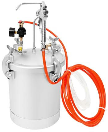 Druckbehälter für Sprühfarbe, 10 L Farbbehälter 50-80 psi Einstellbarer Druck, Farbsprühsystem Lackhalter für Heimdekoration Industrielackierung