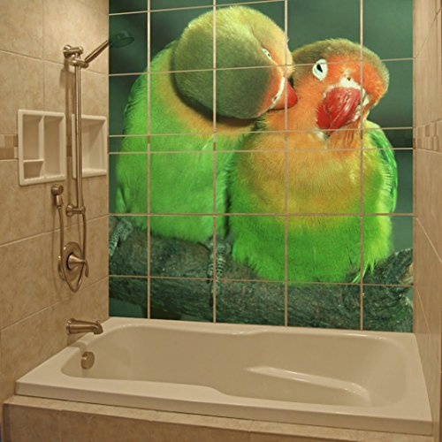 AnOL (90 x 90 cm) Personalizado Impermeable azulejo baño Pegatinas de Pared impresión/baño Fotos, Fotos Ornamentos Pegatinas/imprimible Brillante, Mate Cartel Adhesivo Personalizado