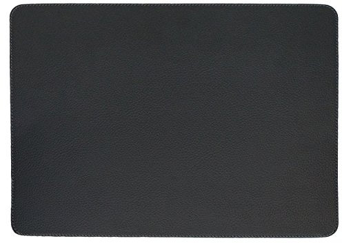 Nikalaz 1 Stück Platzdeckchen aus recyceltem Leder, Platzset, Platzmatte, Tischset (40 x 30 cm, Schwarz)