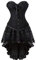 Jutrisujo Black Corset Dress Korsett Kleid Damen Korsettkleid Corsagen Elegant Rock Spitze Zum Schnüren Gothic Schwarz M