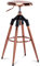 Brage Livng Rose Gold Four-Legged Swivel Adjustable Height Barstool with Footrest (Rose Gold)