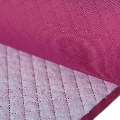 Steppstoff Raute ab 1m x 158cm PU-beschichtet 23 Farben Meterware Steppfutter Oxford 600D Futterstoff, Farbe:fuchsia