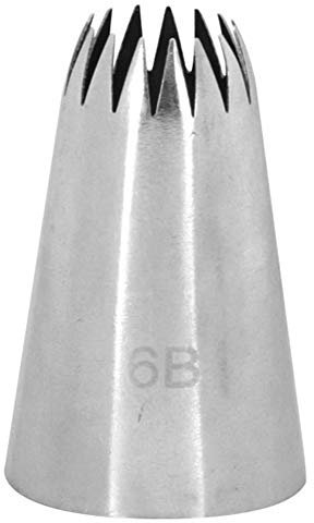 Une étoile 6B buse # tuyauterie de glaçage à la crème pâtissière cuite au four de haute qualité fine coupe française outils décoration gâteau tête