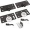 NORSON-NADISHA 2 Sets Sliding Door Roller Mute Nylon Wheels Gear Track Kits, 30mm Furniture Roller Wheels Sliding Wheels, Sliding Door Fittings Heavy Duty Door Runner for Wardrobe Cabinet