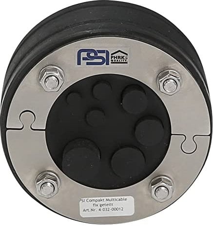 PSI Ringraumdichtung DN 100 mm Multicable ; Mehrfach-Kabeldurchführung für 7 Kabel/Rohre 8/2x10/12/14/16/18
