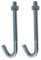 Part King J Bolts supplied with Nuts and Washers (Pack of 2)
