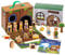 yoamo Osterkalender mit Spielkoffer mit 16 Holzfiguren & Osterhasengeschichte zum Vorlesen