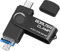 Clé USB 3.0 de 512 Go Mémoire Stick 3 en 1 pour Téléphones Android, BorlterClamp Clef USB Pendrive OTG avec 3 Ports USB (USB C/microUSB/USB-A) pour Samsung Galaxy, PC et Plus (Noir)