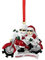 GotGala 2022 Weihnachtsmann Ornamente, Mr & Mrs Claus Ride Motorrad Ornament für Weihnachtsbaum Dekorationen Hängende Anhänger Geschenke
