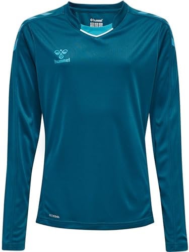 hummel Unisex Kinder Hmlcore Xk Poly Jersey L/S Kids T-Shirt, Blue Coral, 140 EU