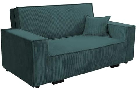Mirjan24 Sofa Viva Star Cord III mit Schlaffunktion, 3 Sitzer Polstersofa mit Bettkasten inkl. Kissen, Schlafsofa, Bettsofa, Sofagarnitur, Farbauswahl, Wohnlandschaft (Poso 125)