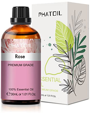 PHATOIL Huile Essentielle Rose 30 ml, Huiles Essentielles Pures et Naturelles, Huile de Rose pour Diffuseur Aromathérapie
