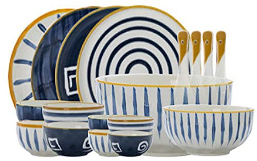 China Dinnerware Set,Dinner plate Ceramics Dinner Sets, 60 Pieces Light Luxury Emerald Green Dinnerware Combination Set