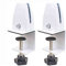 2Pcs/set Screen Partition Clip, Sneeze Guard Clamp Stand, Clamp Holder for Plexiglass, Table Clamp for Spit Protection, Office Desk Divider Clip Desk Privacy Screen Clamps (White)