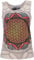 GURU SHOP Mirror Tank Top, Yoga-Top - Flower of Life/Taupe, Damen, Baumwolle, Size:L