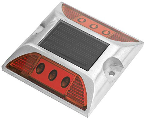 Solarstrom-Bodenmarkierungsleuchten, LED-Solar-Auffahrtsdeckleuchte, Wasserdicht 1000 M / 3280,8 Ft (Rot)