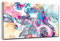Wallfluent 120x60 cm Wanddekoration Glasbild Wohnzimmerdekoration Glas Küche - Chamäleon auf einem Zweig