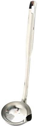 Louche en acier Souppe en acier inoxydable Souple de l'huile de graisse Séditeur Skimmer Spoon Soup Colander For Kitchen with Heat Isolation Anti-Scalding Spoon Cuillère de cuisson et de service pour