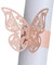 ihreesy 50 Stück Serviettenhalter Schmetterling Ring, 3D Schmetterling Papier Serviette Schnalle Halter Hochzeit Tischdeko Streudeko Serviettenschnallen Papierhalter Tischdekoration,Rosa