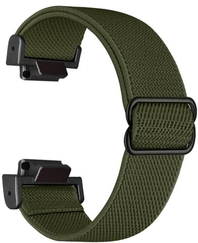 ahayo Elastic Watch Strap for Casio gshock GW-DW5600, Soft Nylon Stretchy Embroidery Loop Wrist Band with Adjustable Buckle for Casio GA-100 690 (Moss Green)
