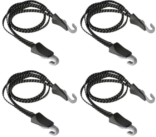 HOUSON 4 Stück Fahrrad Spanngur mit Haken, elastischer Fahrradgurt Fahrrad-Bungee-Seile mit Haken Fahrrad-Gepäckgurte Spannband 68cm für Motorrad Fahrrad