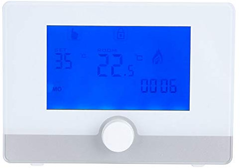 Akozon Termostato Programmabile Temperatura, Controller per Termostato Caldaia Hermann di Riscaldamento per Caldaia Sospesa Duval (White)