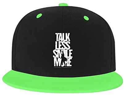 Verstellbare Mütze für Männer und Frauen, Talk Less Smile More Unisex Hip Hop Baseball Cap Trucker Dad Hats
