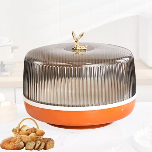 Cloud Fire Brotgärkörbe mit Deckel, Pizzateig GäRbox mit Heizung Temperaturregelung, 4-6 Liter Sauerteig-Gärschrank zum Brot, Gebacken,Joghurt, Fermentierter Reiswein (Orange)