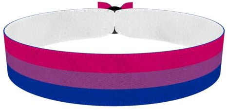 Bisexual - Flagge Stoffarmband - Wasserfest & Langlebig - Unisex LGBTQ Armbänder - Pride Accessoires - Handgemachte Armbänder - Farbenfrohe LGBTQ Geschenke - Festival Schmuck