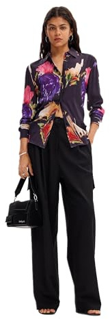 Desigual Damen Woman Woven Shirt Long Sleeve Blouse (1er Pack)