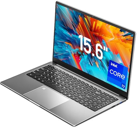 KingnovyPC 15.6'' Laptop with Windows 11, Intel Core i7-1360P with Intel Graphics 96EUS Max 1.50GHz, 16GB RAM 1TB SSD Gaming Laptop, Backlit Keyboard, Fingerprint Recognition IPS Ultrabook Notebook