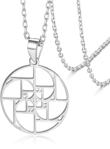 VASSAGO Fibonacci Sequenz Halskette Golden Ratio Halskette Geometrische Spirale Halskette für Männer Frauen Mathematik Abschluss Mathematik Lehrer Geschenk