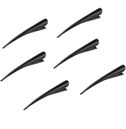 6pcs Pinces Crocodiles Cheveux - Pinces à Cheveux en Alligator Pinces à Bec de Canard Barrette Métal Alligator Antidérapante Femme Fille,Pinces à cheveux crocodile métal pour coiffure salon