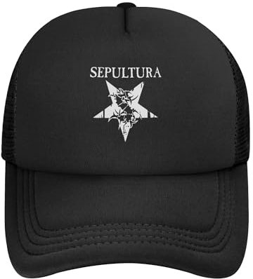 Sep-ULT*urá Baseballkappe aus Netzstoff, Unisex, Snapback, atmungsaktiv, Trucker-Hut für Damen und Herren, 3D-Druck, Grafik, Sommer-Sonnenhut, verstellbar, Golf-Outdoor-Kappe, Sepultura-13, One size