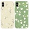 Foonary 2 Pack Floral Print Phone Case Compatible with iPhone X/XS 5.8, Ultra Slim Fit Soft TPU Silicone with Flower Design Aesthetics Pattern, Shockproof Bumper Protector Matte Cover