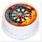 Tortenauflleger Dartscheibe, personalisiert mit Ihren Text/Foto Fondant Tortenaufleger Dart, Geburtstag