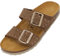 Palado Pantoletten Damen Samos Glint by Sila Sahin - bequeme Sandalen Made in Spain - Hausschuhe mit Kork-Fußbett - modische Sommerschuhe Braun UK7 - EU40