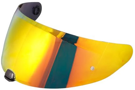VCOROS Helmvisier für i70 i10 HJ-31,Motorradhelm Visier,Motorrad Windschutz Helm Objektiv Visier,Vollgesichts Helmlinsenvisier Motorradhelm Zube (Chromrot)