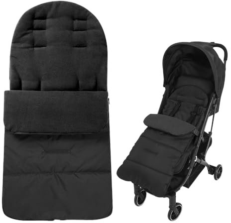 Gobesty Fußsack Kinderwagen Universal, Kinder Winterfußsack 100cm, Wasserabweisende Kinderwagen Schlafsack, Fußsack Babyschale mit Reißverschluss Waschbar Abnehmbare Passend für Alle Kinderwagen