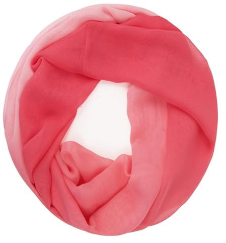 Gloop Damen Schal leichter Langschal Loop Schlauchschal Tuch Viele Farben (Rosa+pink)