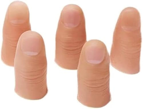 Gowxs 5 Stück Magic Trick Finger Fake Daumenspitzen Bühnenshow Requisite Streich Magie Kits und Zubehör