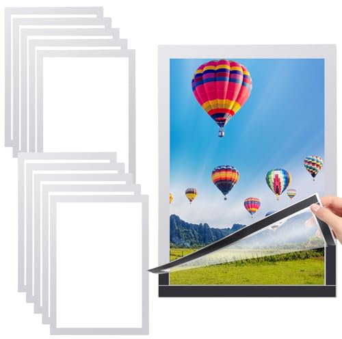 Cadre de Peinture en Diamant, 10Pcs Cadre Photo 29 x 20cm pour Diamond Painting, Cadre Photo Magnétique Frigo A4, Diamond Painting Frame， Cadre Magnétique Auto-Adhésif pour Signe Licence Document