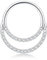 BodyBonita 16G Septum Piercing Klicker - 316L Edelstahl Nasenring Frauen Nasenpiercing Dangle Ohrringe Hoop Knorpel Conch Piercing Schmuck Tragus Helix Silber 8 mm Radiant Crescent Geschichtet