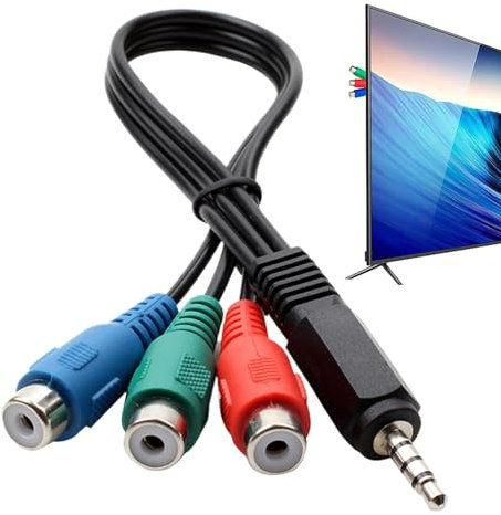 Cable de video triple Av - Cable de audio de vídeo compuesto, cable | Conexión AV de alta gama para televisores, reproductores, sistemas de juegos y VCR, diseño flexible y robusto