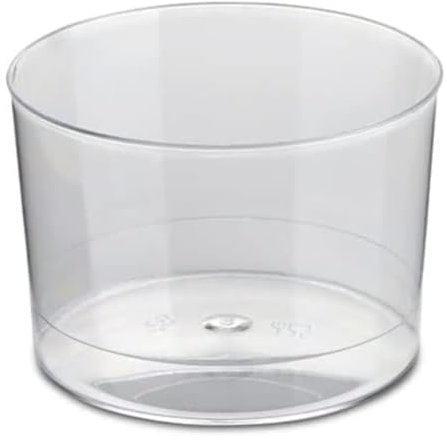 Prieto Larrey - Pack 96 Vasos Chiquito de Plástico Reutilizables para Vino y Postres de 220 Ml - Resisentes- Ideales para Bodas, Cumpleaños, Navidad, Fiestas (220ml, 96, unidad)