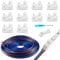 HOMELYLIFE 10 Pack LED Strip Connectors 4 Pin for 10mm Waterproof RGB 5050 LED Strip Lights, Include 16.4ft 5m Extension Cable, Strip to Wire Quick Connection Without Stripping and Welding