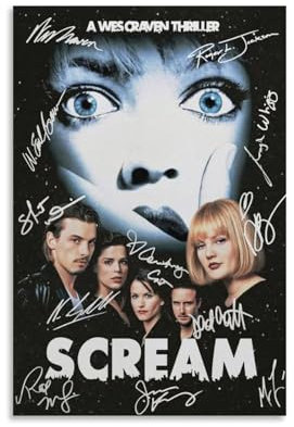 Scream-Poster, klassisches Horrorfilm-Poster für Zimmer, ästhetische Leinwand, Wandkunst, Schlafzimmerdekoration, 30 x 45 cm