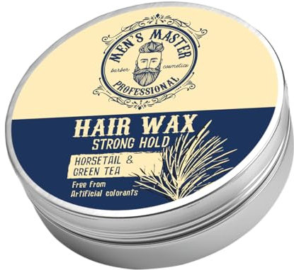 Men's Master Haarwachs I Starker Halt I Volumen-Stylingprodukt für Männer I Lockiges, welliges, dünnes Haar I Mit Schachtelhalm und Grünem Tee I Starker Halt I Pflege I Natürlicher Glanz I 100 ML